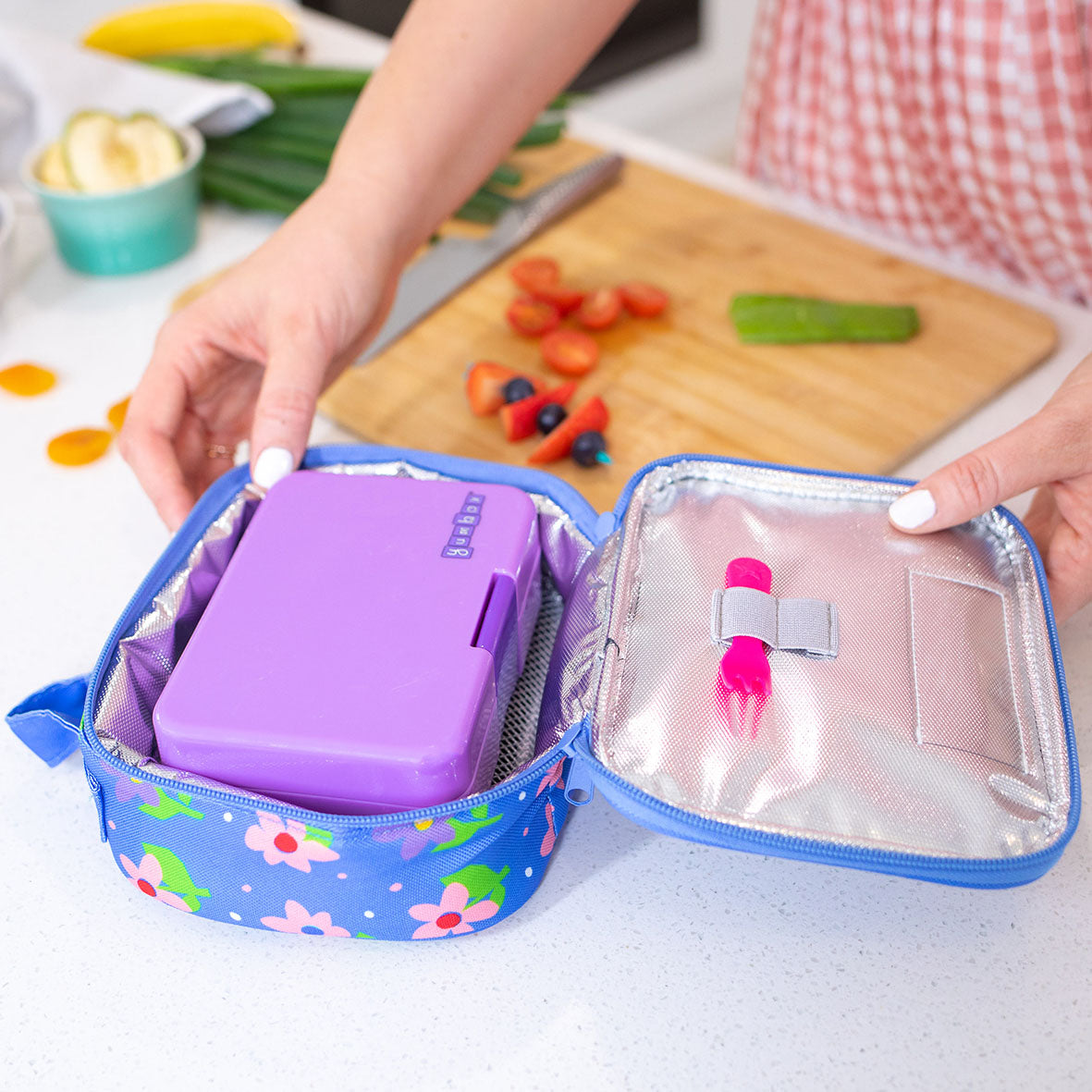 What lunch box fits inside the mini Montiico lunch bags Tagged Yum Box -  Coastal Kidswear