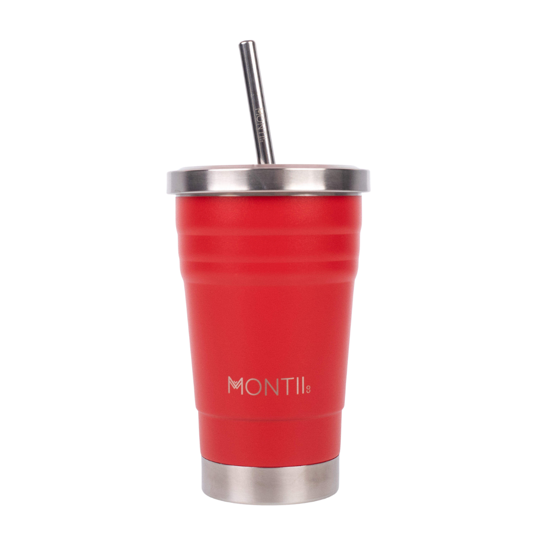 MontiiCo Kids Smoothie Cup | 275ml with stainless steel and Silicone straw